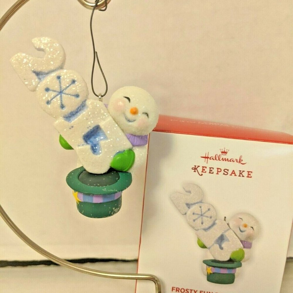 Frosty Fun Decade Snowman Ornament 2013 Hallmark